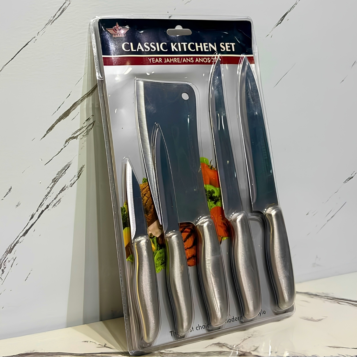 Classic Knife Set with Cleaver