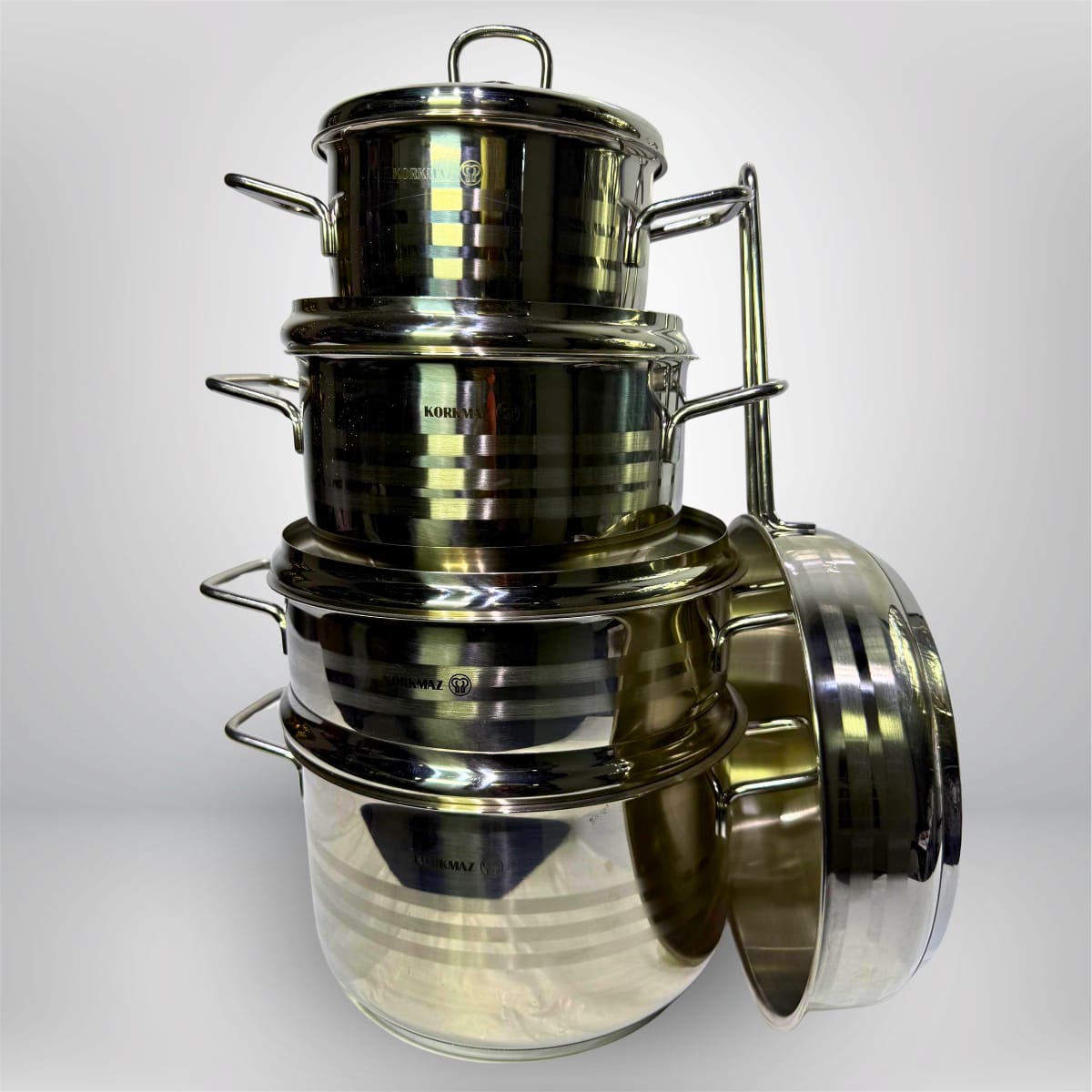 Tumbik Korkmaz Stainless Pot Set